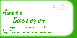 anett sveiczer business card